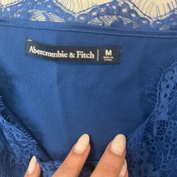 Y2K Abercrombie & Fitch Lace Trim Cami Spaghetti Strap Tank Top Medium Xx1366 - Picture 5 of 7